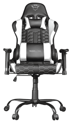 Trust GXT 708W Resto, fehér (24434) gamer, ergonomikus szék, állítható kartámaszok, nyaki ágyéki párna