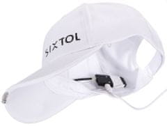 SIXTOL B-CAP 25lm-es LED-lámpás ellenzős sapka, tölthető, USB, univerzális méret, fehér