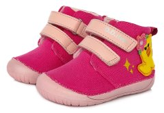 D-D-step lány barefoot vászon magasszárú cipő C070-84A, 20, rózsaszín