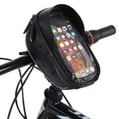 MG Bicycle Front kerékpár táska mobiltelefon tokkal 1L, fekete