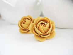 Troli Sárga virág alakú lógó fülbevaló Yellow Ochre