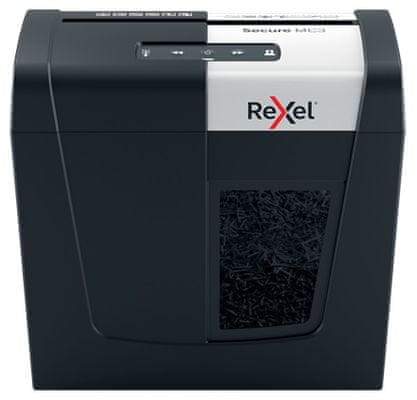 Rexel Secure MC3 papír A4 érzékeny személyes irodai kellékek dokumentumok térfogata 10 liter alacsony zajszint Whisper-Shred 