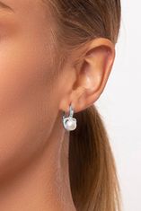 Brilio Silver Romantikus ezüst gyöngy és cirkónium fülbevaló EA95