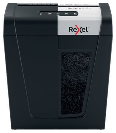 Rexel Secure MC4 papír A4 érzékeny személyes irodai kellékek dokumentumok térfogata 10 liter alacsony zajszint Whisper-Shred 