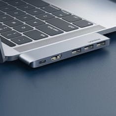 Ugreen HUB adapter MacBook Pro / Air, 2x USB-C / 3x USB 3.0 / HDMI, szürke