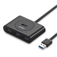 Ugreen CR113 4x USB HUB adapter 0.5m, fekete