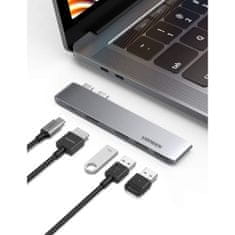 Ugreen HUB adapter MacBook Pro / Air, 2x USB-C / 3x USB 3.0 / HDMI, szürke