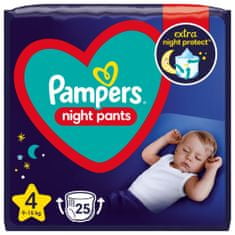 Pampers Night Pants Bugyipelenka, 4-es méret, 25 bugyipelenka, 9kg-15kg
