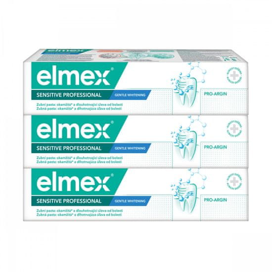 Elmex Sensitive Professional Whitening fogkrém, 75 ml, tripack