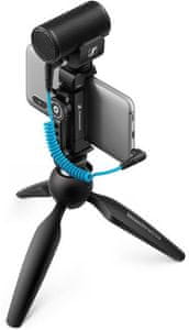 kondenzátor mikrofon sennheiser mke 200 kit szélálló elemek nélkül tartozékok sín a kamera rögzítéséhez, mobiltelefonhoz alkalmas