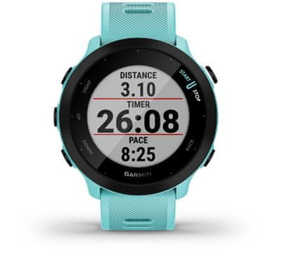 Garmin Garmin Forerunner 55 okosóra, nagy teljesítményű smart watch, prémium multisport, futás, kerékpározás, úszás, golf, fejlett okosóra GPS Bluetooth 5ATM 14 napos hosszú akkumulátor élettartam