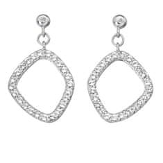 Hot Diamonds Luxus ezüst fülbevalók gyémántokkal és topázzal Behold DE654