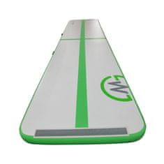 Airtrack felfújható tornaszőnyeg 400 x 100 x 20 cm - zöld