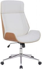 BHM Germany Varel irodai szék, műbőr, natúr / fehér