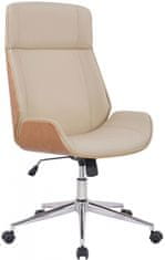 BHM Germany Varel irodai szék, műbőr, natúr / krém színű