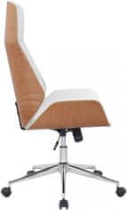 BHM Germany Varel irodai szék, műbőr, natúr / fehér