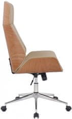 BHM Germany Varel irodai szék, műbőr, natúr / krém színű
