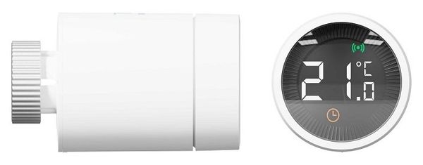 Tesla Smart termosztátfej Style TSL-TRV-GS361A intelligens fűtésvezérlés radiátorok intelligens fűtésvezérlés ZigBee app rendszer egyszerű telepítés hőmérséklet érzékelő nyitott ablak érzékelés kézi hőmérséklet beállítás távvezérlés applikáción keresztül intelligens naptár napi heti beállítások gyors hőmérséklet változtatás fűtési megtakarítás fűtési ciklusok és épület hőmérsékleti sajátosságok fejlett tanulási funkciója TaHoma vezérlőrendszer intelligens otthon kényelmes fűtésvezérlés távoli radiátor vezérlés