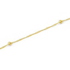 Beneto Exclusive Elegáns arany karkötő golyókkal Lambáda AUB0004 (Hossza 18 cm)