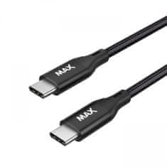 MAX USB-C kábel, 95W, 1 m, fonott, fekete (UCCC1B)