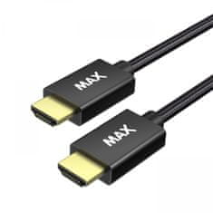 MAX HDMI 2.1 kábel, 2 m, fonott, fekete (HC212B)