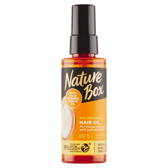Nature Box Tápláló hajápoló olaj Argán (Nourishing Hair Oil) 70 ml