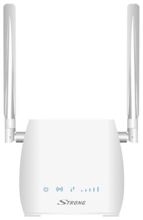 Vezeték nélküli Strong 4G LTE Router 300M 4G LTE Wi-Fi router kompatibilis csatlakoztatás 2 erős külső antennával és 2 belső antennával, ezen felül kompakt, elegáns WPS