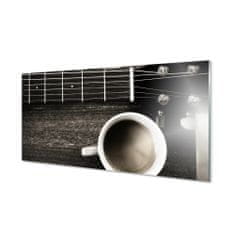 tulup.hu Konyhai üveg panel kávé gitár 125x50 cm
