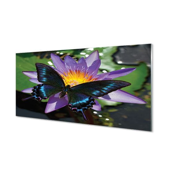 tulup.hu Konyhai üveg panel pillangó virág