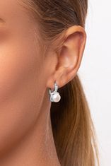Brilio Silver Csodálatos ezüst fülbevaló gyönggyel és cirkónium kővel EA96