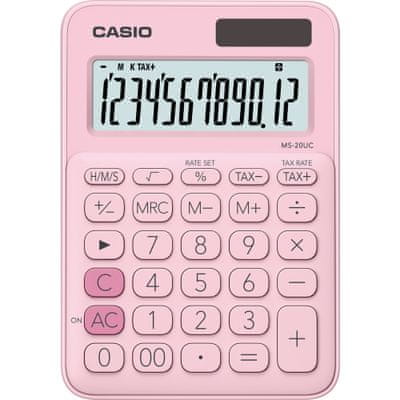 Asztali számológép Casio MS 20 UC PK (45013568 szoláris, kicsi, könnyű, alap
