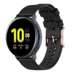 BStrap Silicone Rain szíj Samsung Galaxy Watch Active 2 40/44mm, black