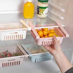 Alum online Kihúzható hűtőszekrény-tároló doboz 4 db FRIGIBOX
