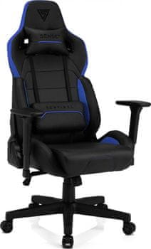 Sentinel fekete/kék gumi kerekek állítható ülésmagasság ergonómikus kialakítás és párnázás