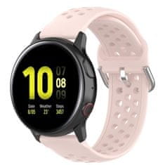BStrap Silicone Dots szíj Samsung Galaxy Watch Active 2 40/44mm, pink