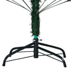 Vidaxl zöld PVC megvilágított műkarácsonyfa gömb szettel 120 cm 3077706