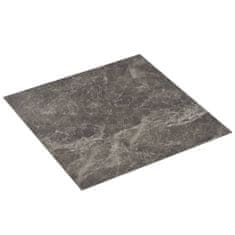 Greatstore fekete márvány öntapadó PVC padló burkolólap 5,11 m²