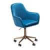 Silen irodai szék, bársony, kék