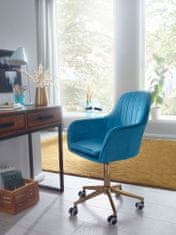 Bruxxi Silen irodai szék, bársony, kék