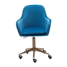 Bruxxi Silen irodai szék, bársony, kék