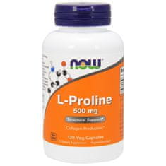 NOW Foods L-Proline, 500 mg, 120 növényi kapszula