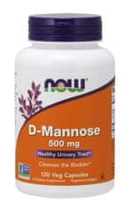 NOW Foods D-Mannose, 500 mg, 120 növényi kapszula