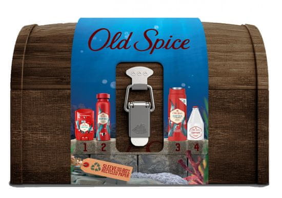 Old Spice Deep Sea Wooden Chest Karácsonyi ajándékcsomag férfiaknak