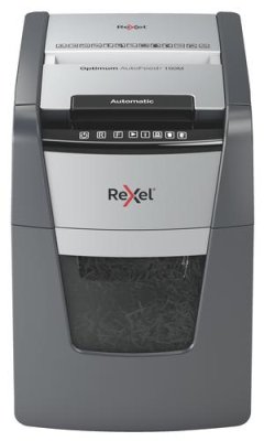  Rexel Auto+ Optimum (2020150MEU) irodai iratmegsemmisítő, automatikus és kézi iratmegsemmisítés, egyszerre 150 A4-es lap, alacsony zajszint, mikrovágás DIN P-5, 44 literes tárolótérfogat, infravörös érzékelő