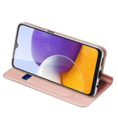 Dux Ducis Skin Pro bőr könyvtok Samsung Galaxy A22 5G, rózsaszín