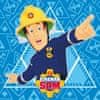 Magic törülköző Fireman Sam kék Pamut - frottír, 30/30 cm