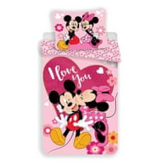 Jerry Fabrics A vászon tartalmaz Mickey és Minnie Kiss micro 140/200, 70/90
