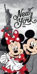 Jerry Fabrics Törölköző Mickey és Minnie New Yorkban 70/140