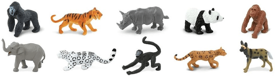 Safari Ltd. Tube - Veszélyeztetett fajok - szárazföldi fajok