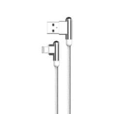 Kaku Elbow kábel USB / Lightning 3.2A 1.2m, fehér